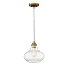 Meridian M70080NB One Light Mini Pendant in Natural Brass