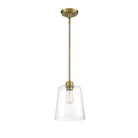 Meridian M70081NB One Light Pendant in Natural Brass