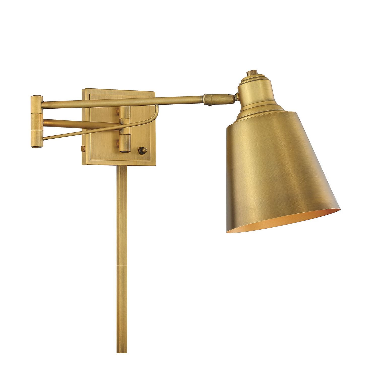 Meridian M90047NB One Light Wall Sconce in Natural Brass