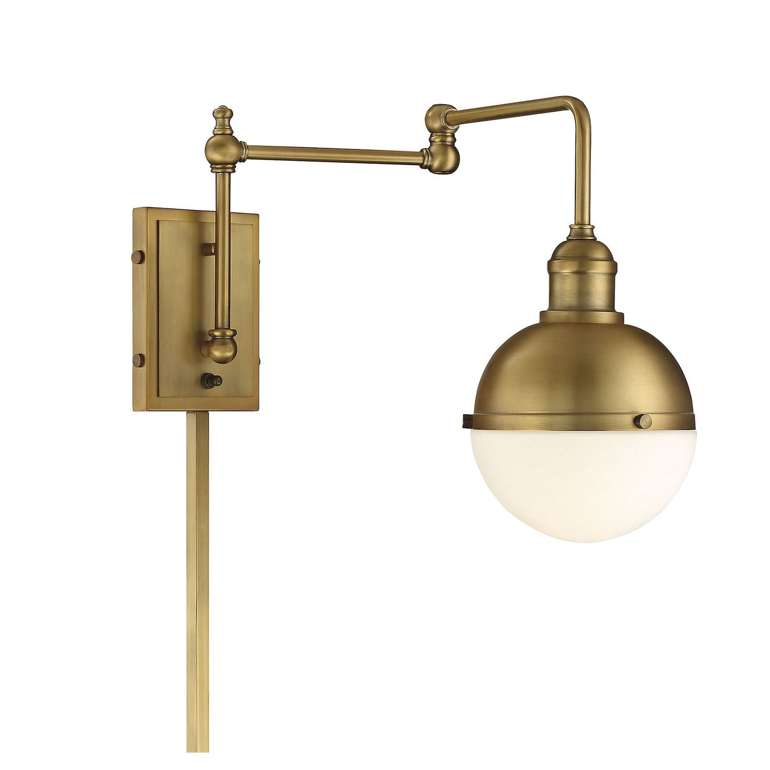 Meridian M90052NB One Light Wall Sconce in Natural Brass