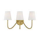 Meridian M90056NB Three Light Wall Sconce in Natural Brass