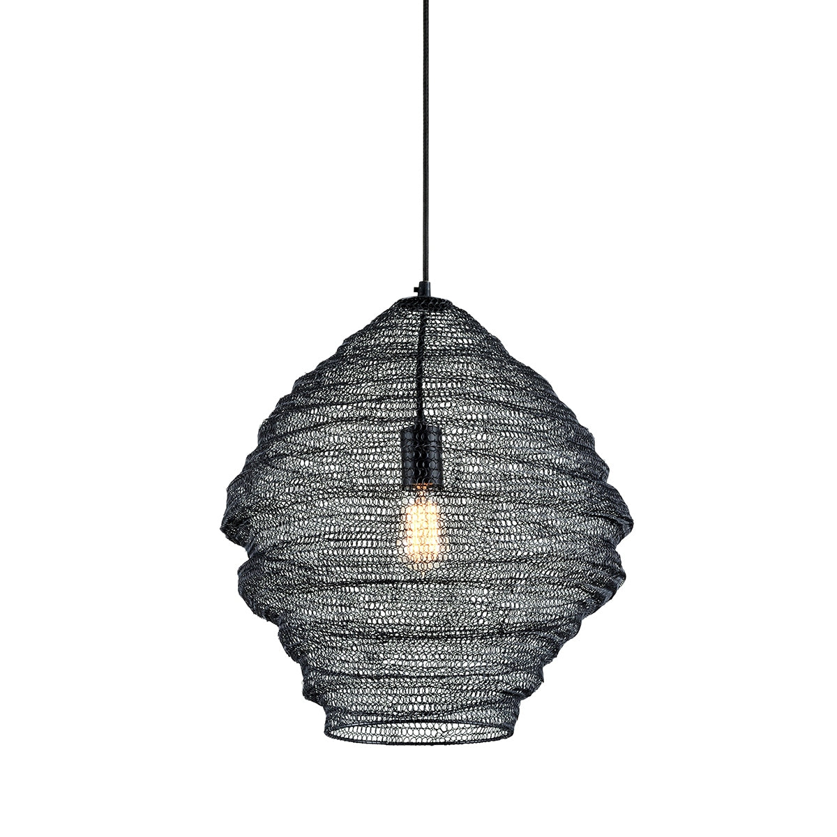 Troy Lighting Canada - F6772-SBK - One Light Pendant - Wabi Sabi - Soft Black
