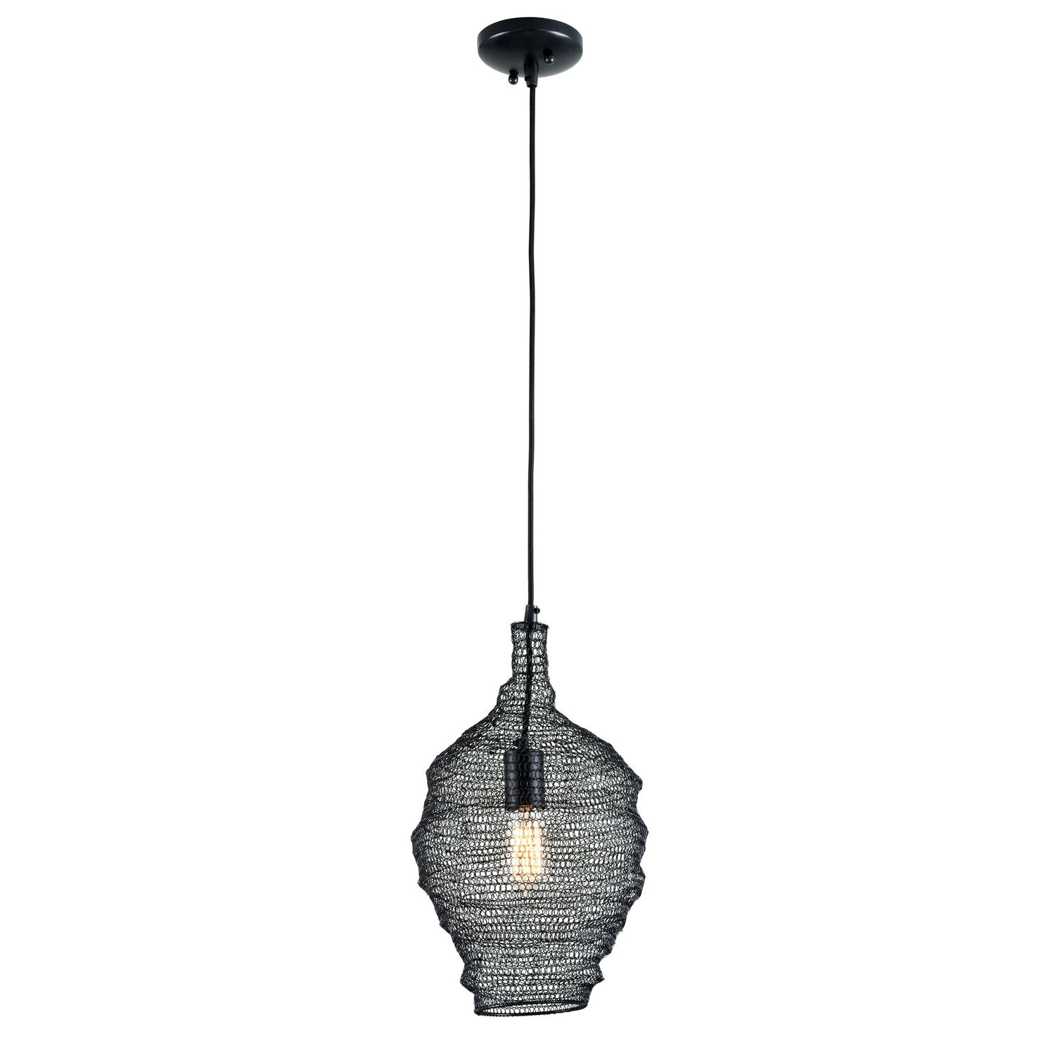 Troy Lighting Canada - F6775-SBK - One Light Pendant - Wabi Sabi - Black