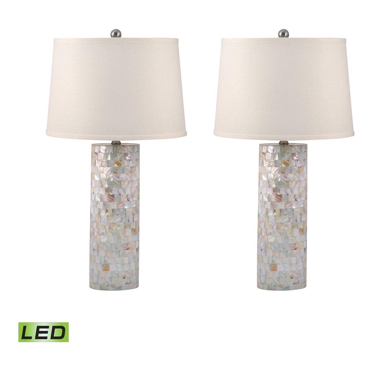 ELK Home - Mother of Pearl LED Table Lamp - 812/S2-LED - Canada Light Shop