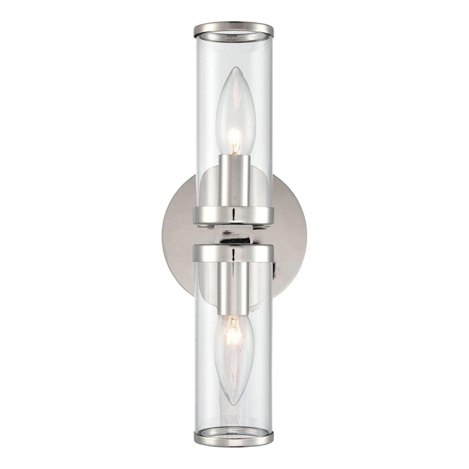 Alora Lighting - Revolve Two Light Wall Sconce - WV309002PNCG - Canada Light Shop