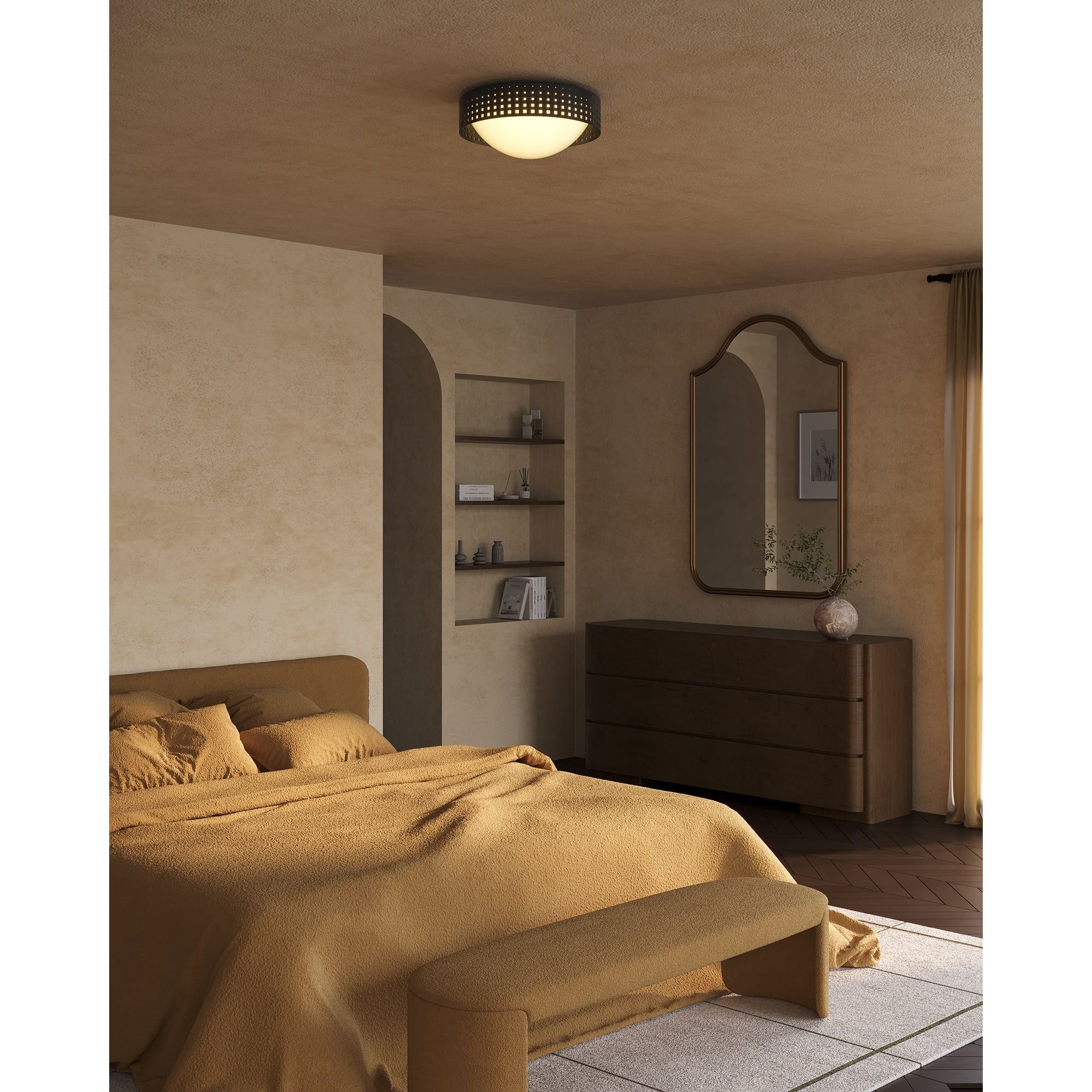 Kuzco Canada - FM70814-VB - Three Light Flush Mount - Astoria - Vintage Brass