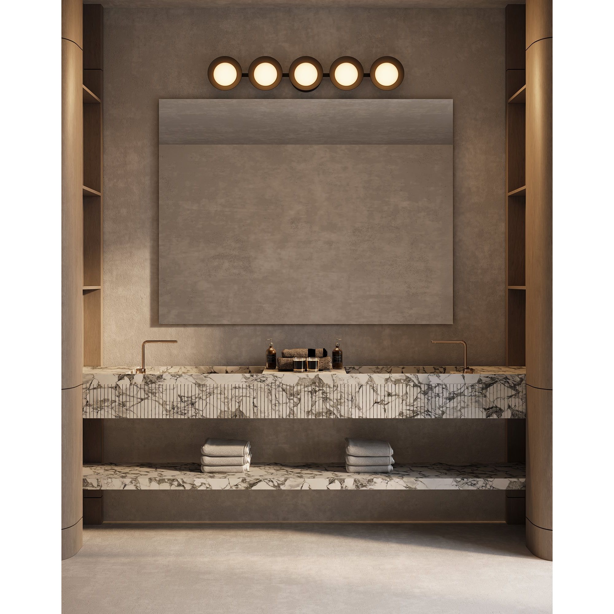 Kuzco Canada - VL77936-BK/OP - LED Bathroom Vanity - Cleo - Black/Opal Glass