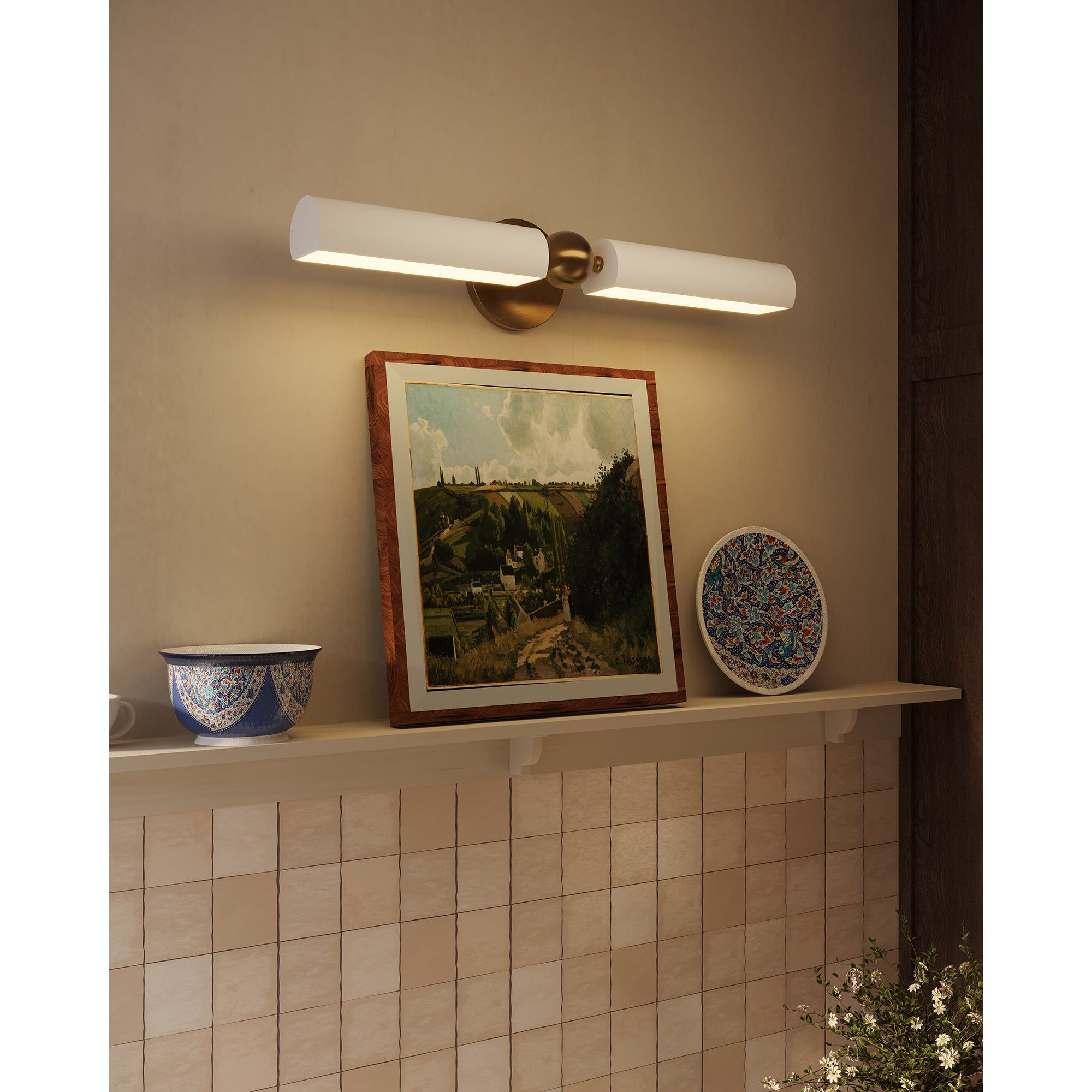 Alora Canada - PL405123BGMB - Two Light Picture Light - Cole - Brushed Gold/Matte Black