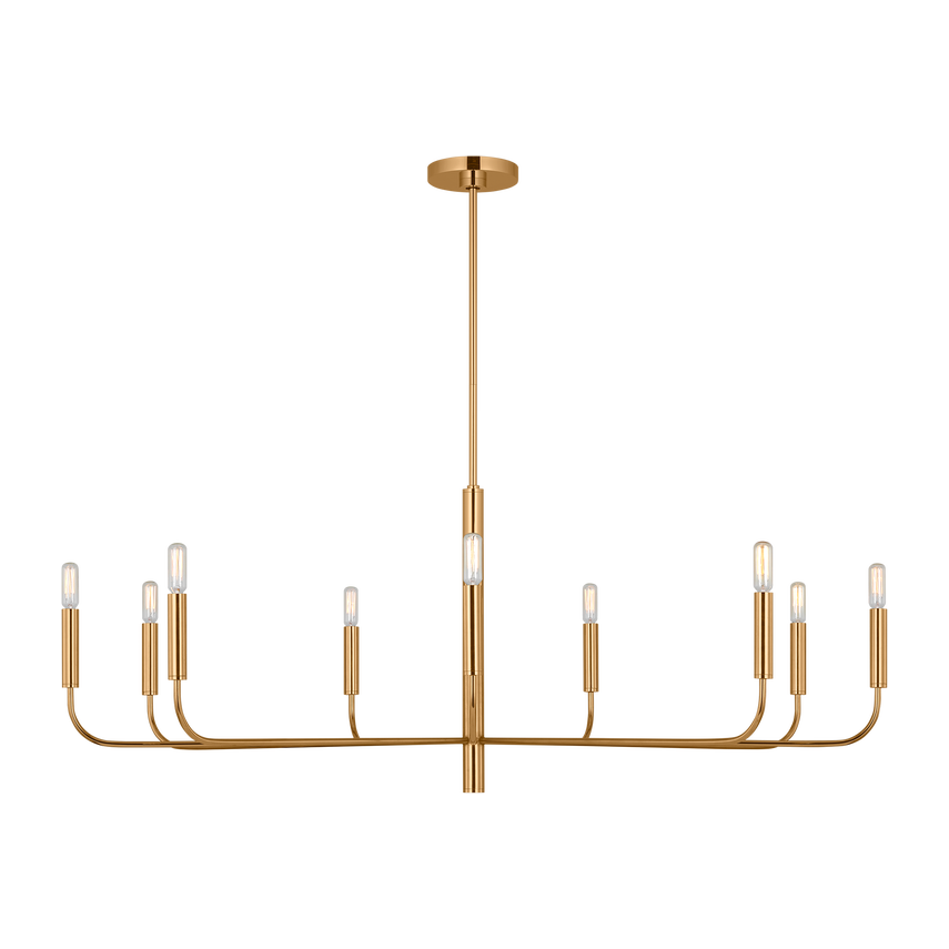 Visual Comfort Studio Collection - Brianna Wide Chandelier - EC1319BBS - Canada Light Shop