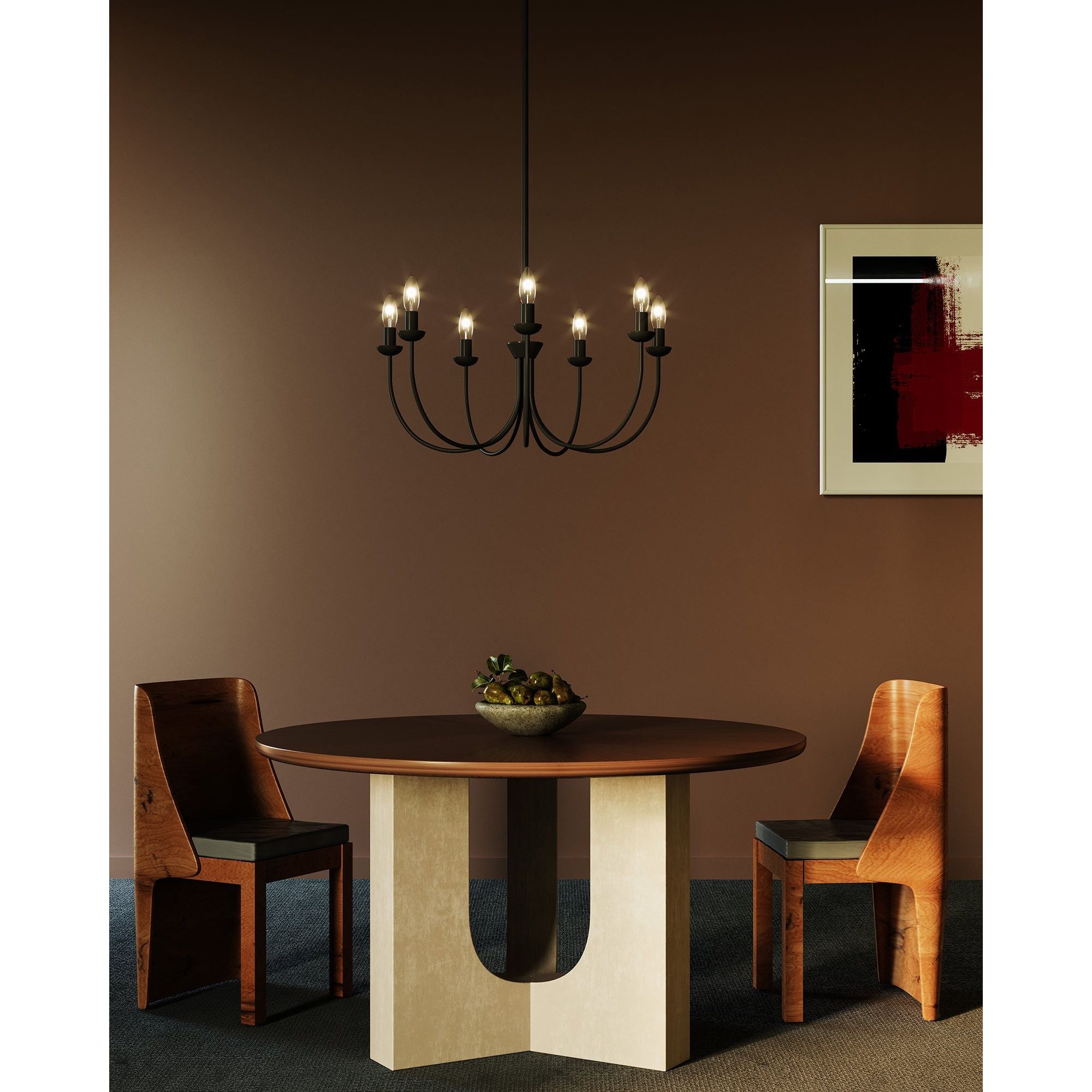 Alora Canada - CH419726MB - Seven Light Chandelier - Ember - Matte Black