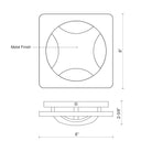 Kuzco Lighting EW4208_DRAWING_DIMS Etna Outdoor Wall Sconce