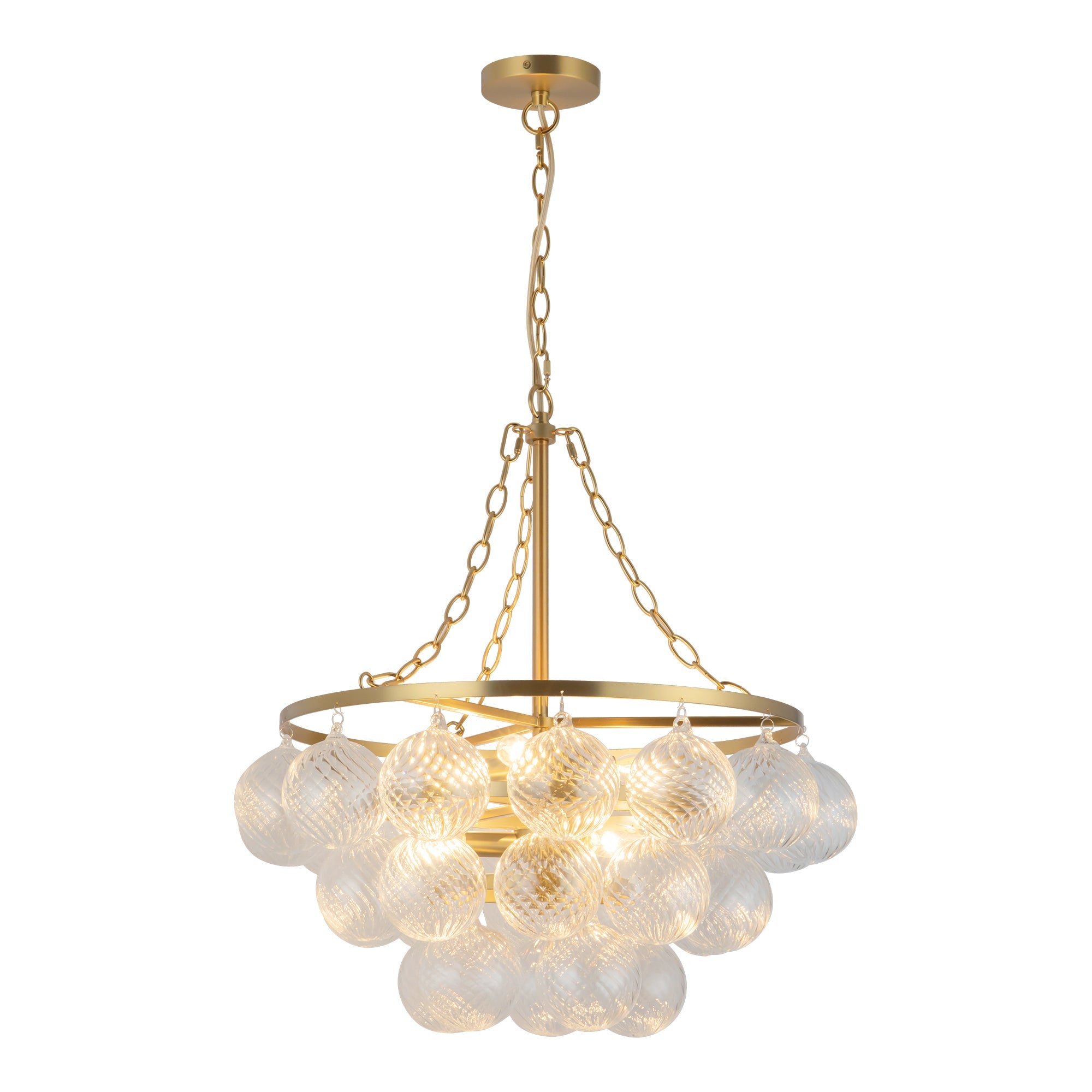 Alora Canada - CH654624MBSM - Six Light Chandelier - Faye - Matte Black/Smoked Solid Glass
