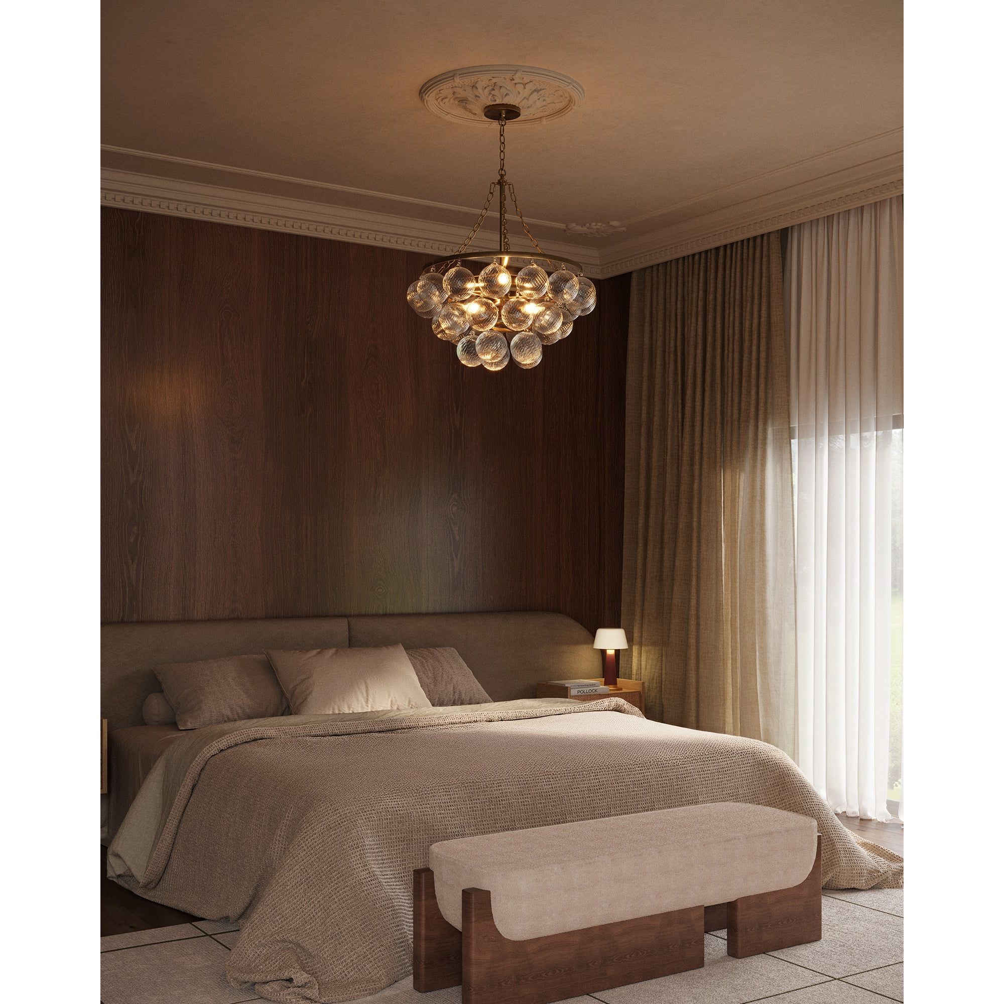 Alora Canada - CH654624BGSM - Six Light Chandelier - Faye - Brushed Gold/Smoked Glass