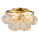 Alora Canada - SF654318BGRC - Three Light Semi-Flush Mount - Faye - Brushed Gold/Clear Ribbed Glass