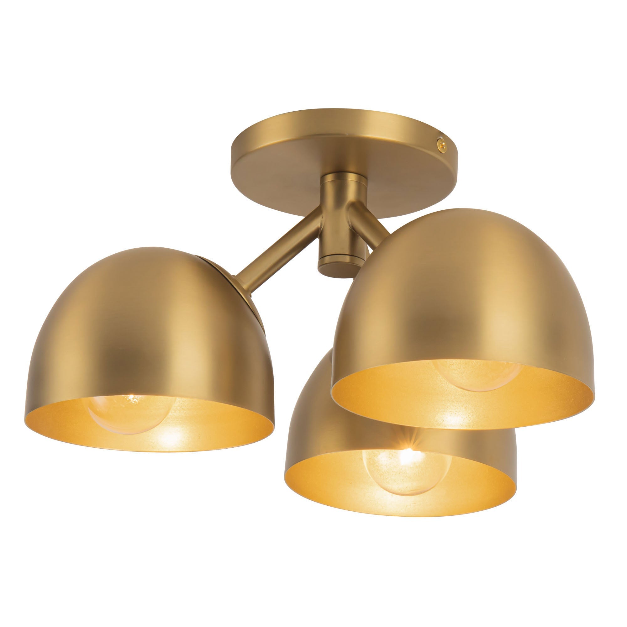 Kuzco Canada - SF13312-BG - Three Light Semi-Flush Mount - Fosso - Brushed Gold