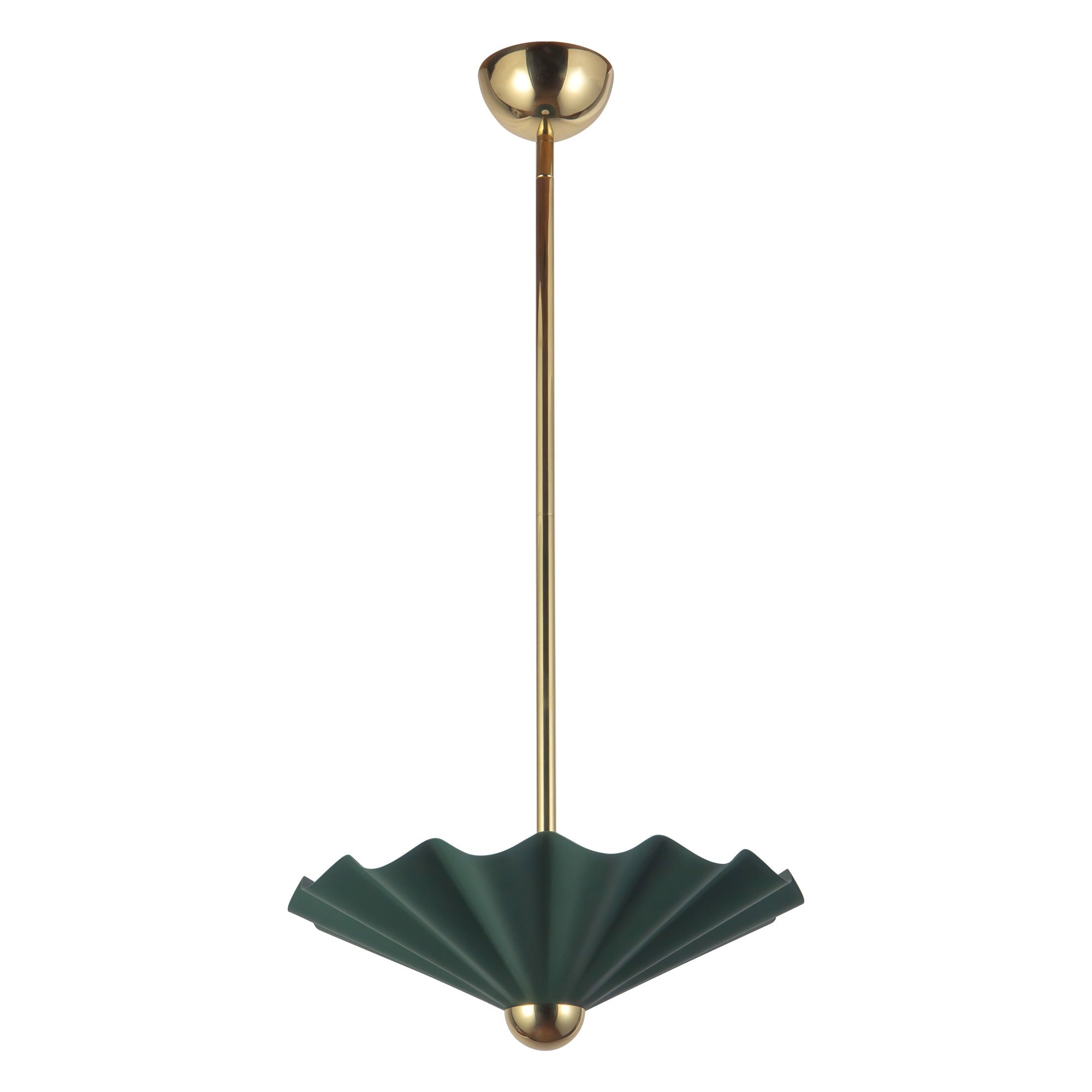 Alora Canada - PD354016PGN - LED Pendant - Furrow - Pine Green