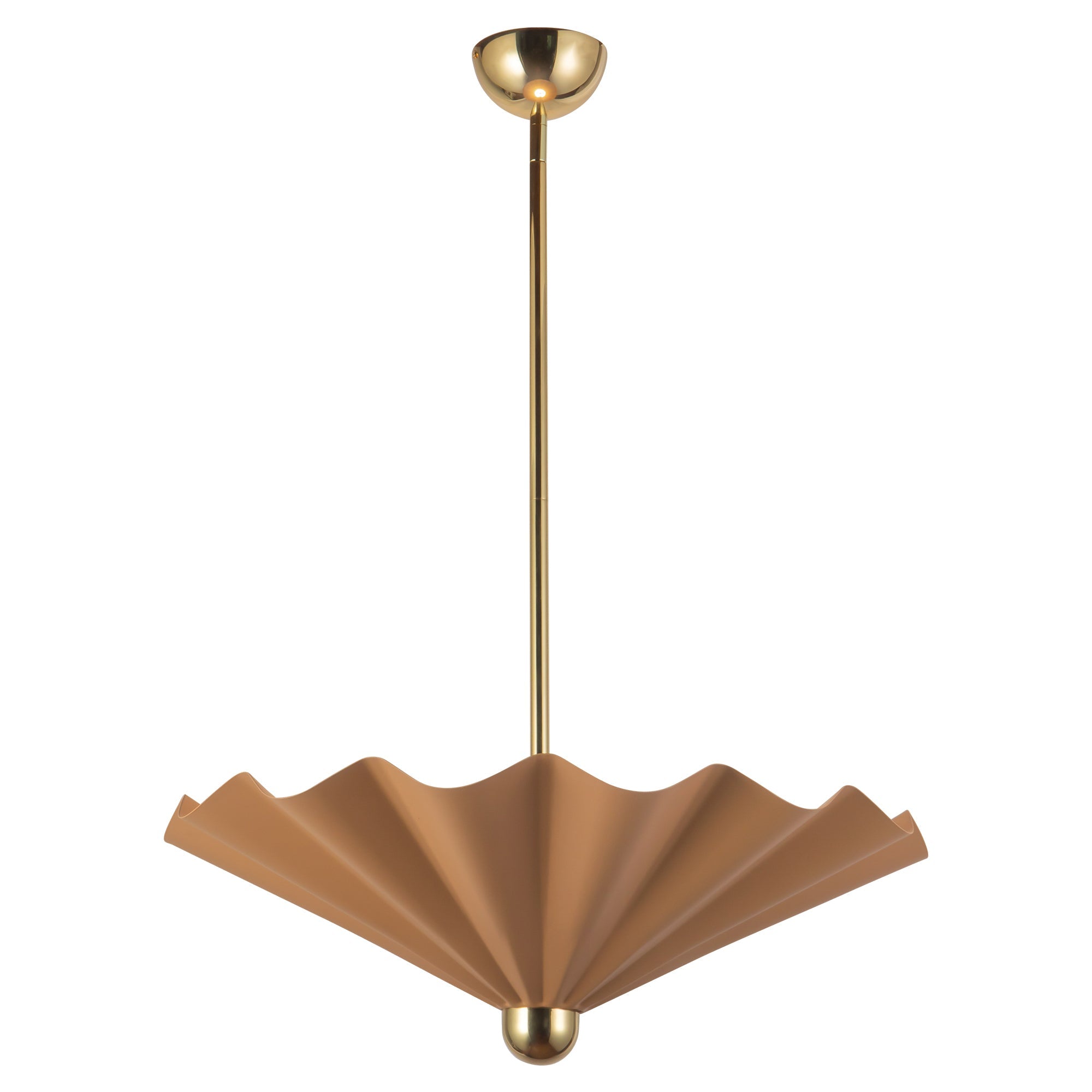 Alora Canada - PD354125PEC - LED Pendant - Furrow - Peach