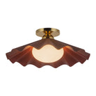 Alora Canada - SF354016PEC - One Light Semi-Flush Mount - Furrow - Peach