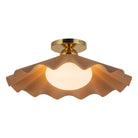 Alora Canada - SF354016PGN - One Light Semi-Flush Mount - Furrow - Pine Green