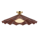 Alora Canada - SF354125BGD - One Light Semi-Flush Mount - Furrow - Burgundy