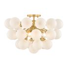 Mitzi Canada - H1087603-AGB - Three Light Semi Flush Mount - Antoneta - Aged Brass