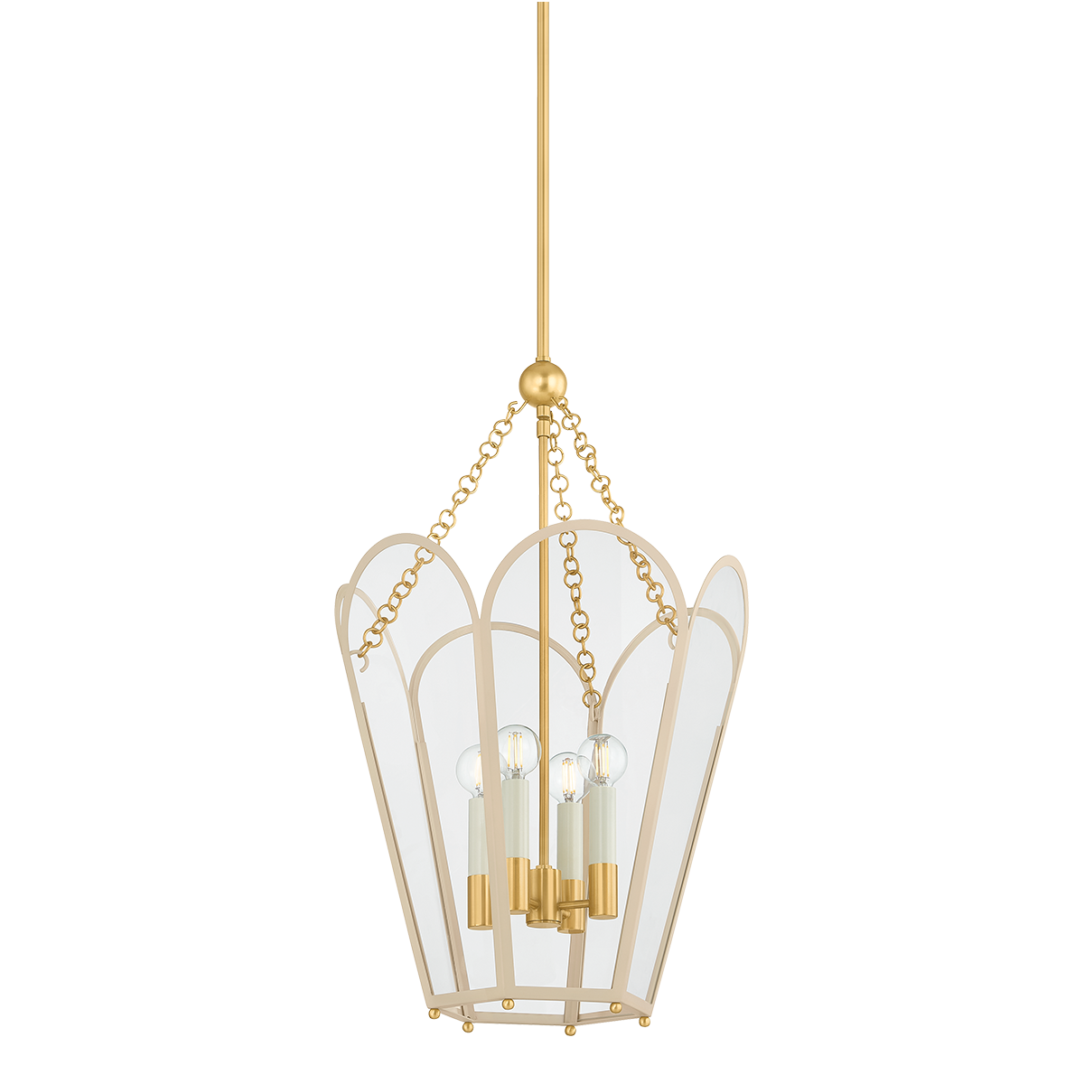 Mitzi Canada - H1132704-AGB/SBQ - Four Light Lantern - Clarisse - Aged Brass