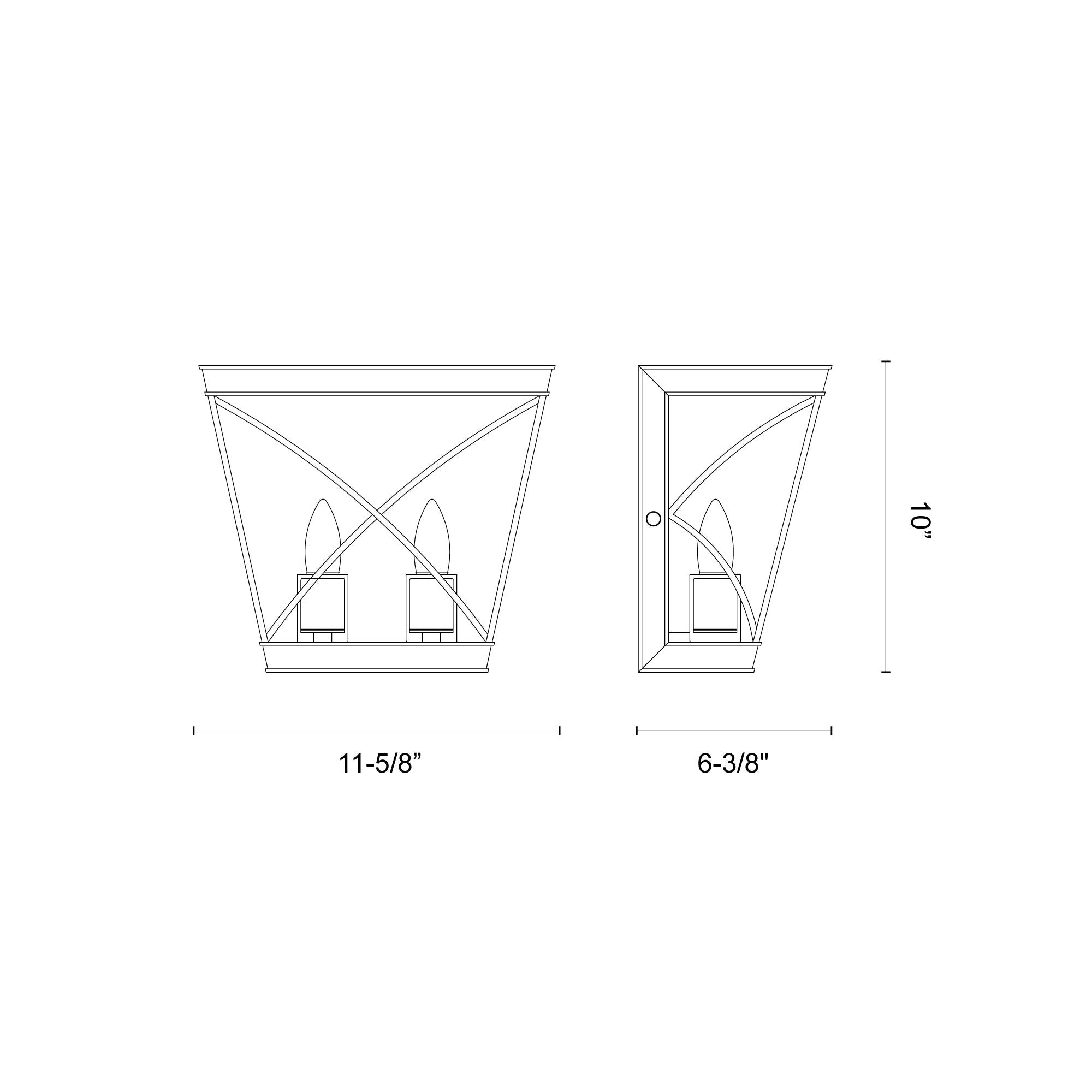 Alora Lighting WV309602_DRAWING_DIMS Lattice Vanity & Wall Light