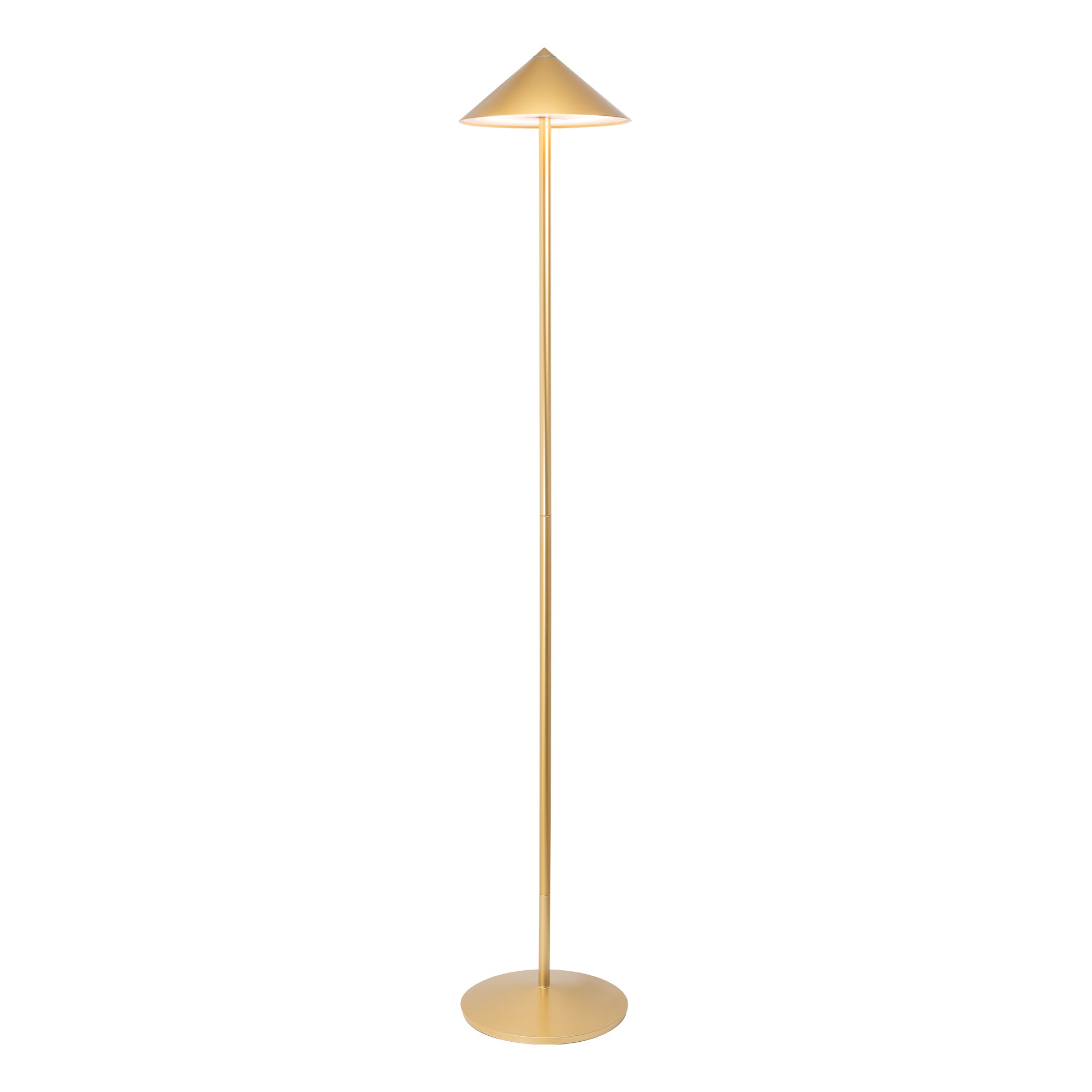 Zafferano America LD2670O3 Pina XXL Floor Lamp in Gold