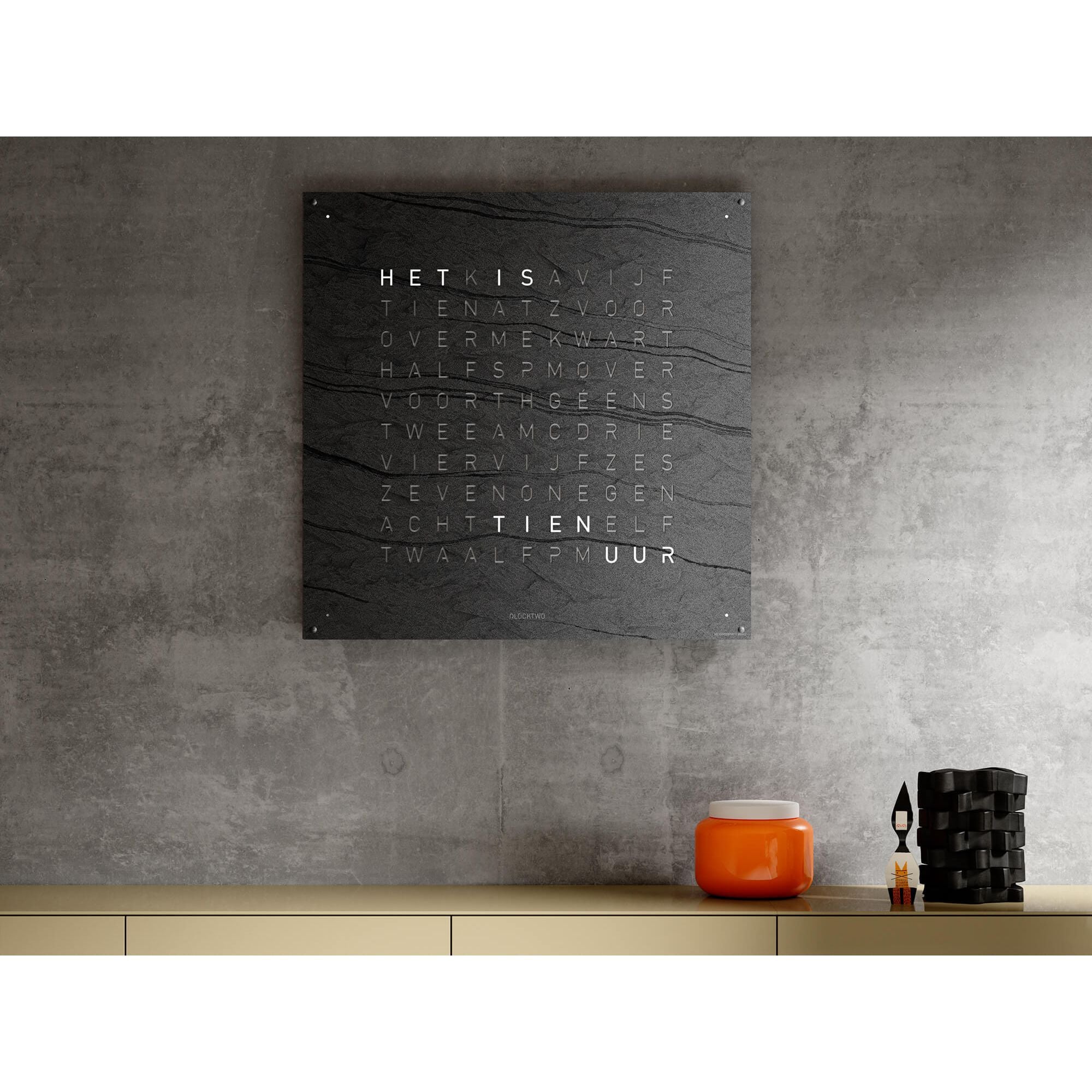 QLOCKTWO LG4MM QLOCKTWO EARTH 90 Creator's Edition Metamorphite