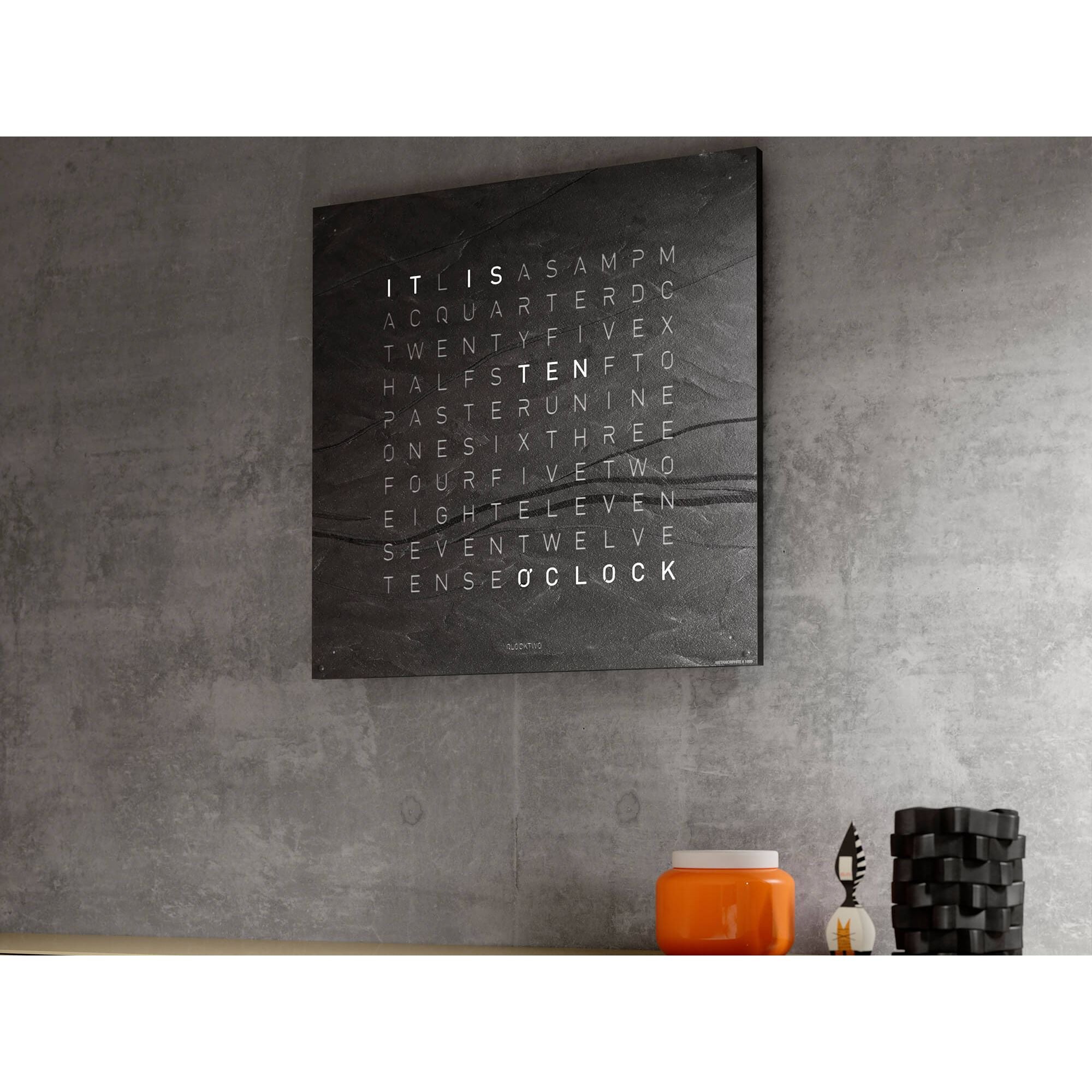 QLOCKTWO LG4MM QLOCKTWO EARTH 90 Creator's Edition Metamorphite