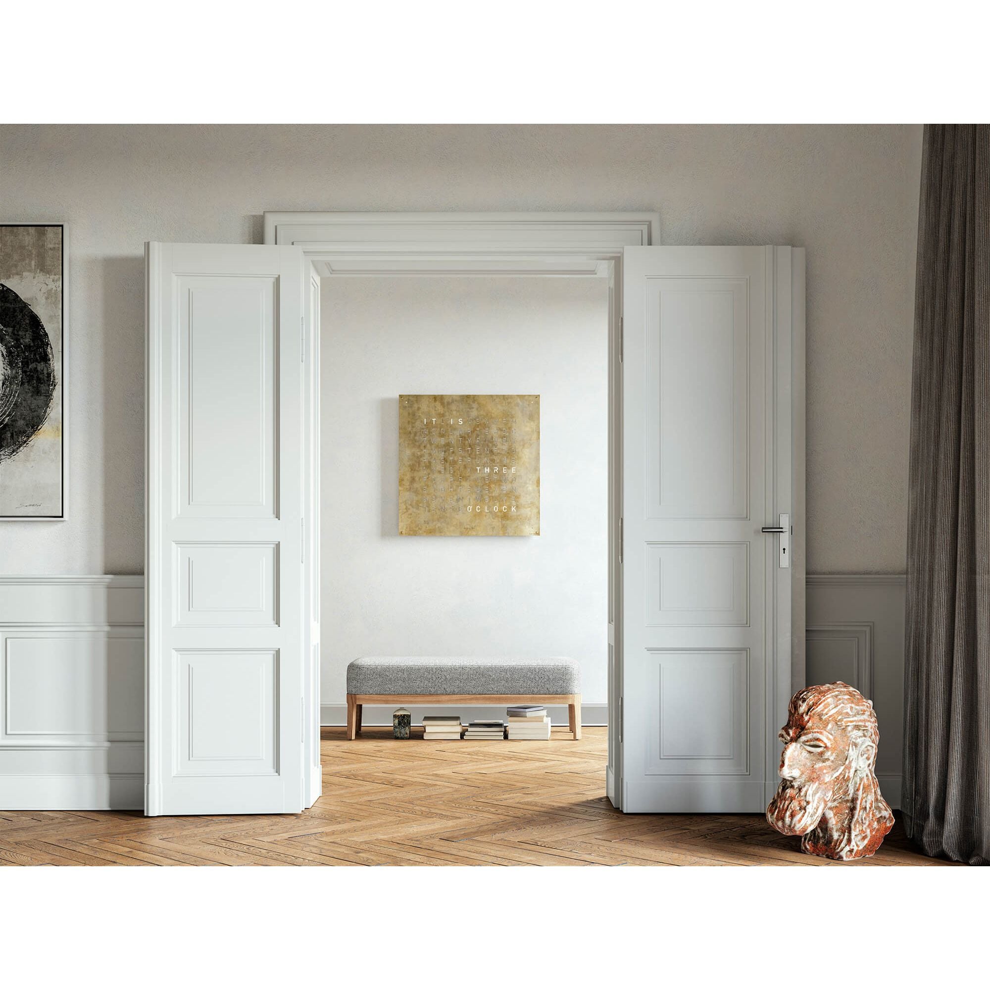 QLOCKTWO Q180V1SG QLOCKTWO EARTH 180 Silver & Gold