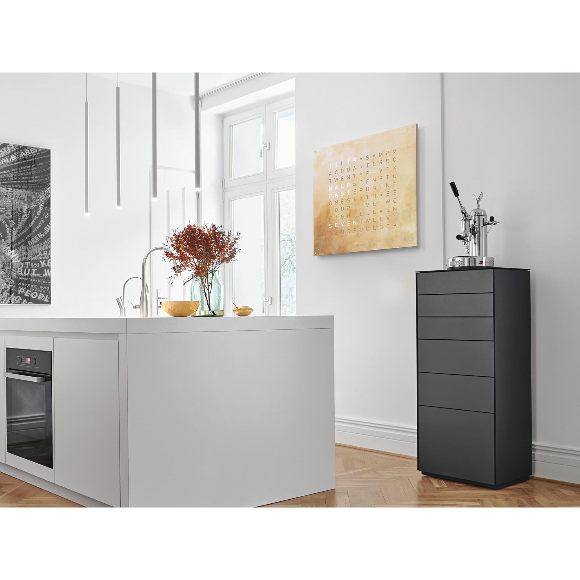 QLOCKTWO LG4SG QLOCKTWO EARTH 90 Creator's Edition Silver & Gold
