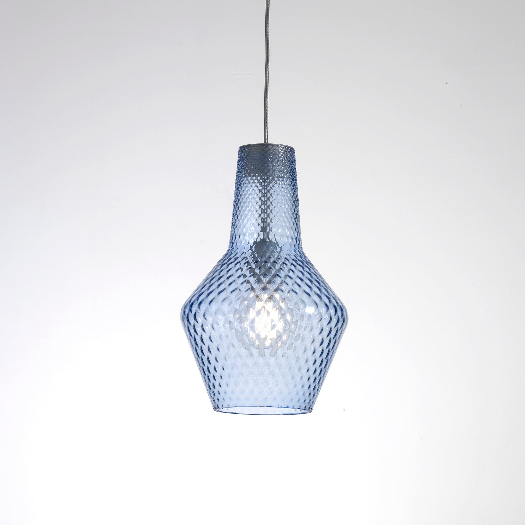 Zafferano America LRM2120 Romeo & Giulietta Pendant Light in Romeo Light Blue 190 Inches