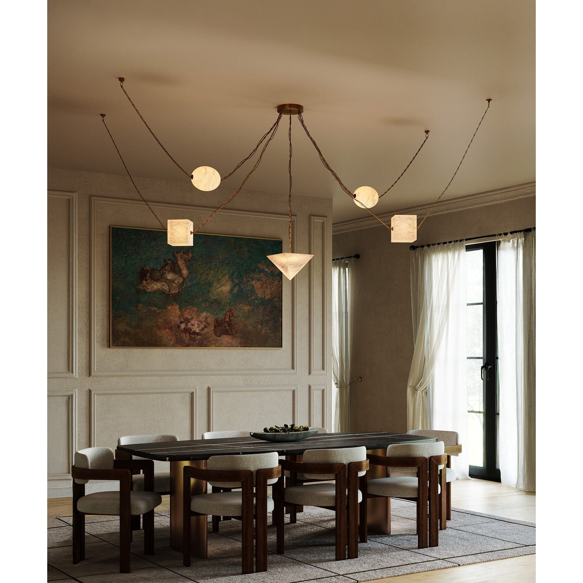 Alora Canada - CH360105UBOP - LED Chandelier - Mineral - Urban Bronze/Matte Opal Glass