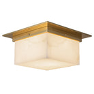Alora Canada - FM356115PTBOP - Two Light Flush Mount - Mineral - Patina Brass/Opal Glass