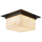 Alora Canada - FM356115PTBAR - Two Light Flush Mount - Mineral - Patina Brass/Alabaster