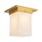 Alora Canada - FM356808PTBAR - One Light Flush Mount - Mineral - Patina Brass/Alabaster
