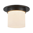 Alora Canada - FM360085PTBAR - One Light Flush Mount - Mineral - Patina Brass/Alabaster
