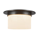 Alora Canada - FM360115PTBAR - Two Light Flush Mount - Mineral - Patina Brass/Alabaster