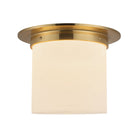 Alora Canada - FM360118PTBAR - One Light Flush Mount - Mineral - Patina Brass/Alabaster