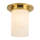Alora Canada - FM360808PTBAR - One Light Flush Mount - Mineral - Patina Brass/Alabaster