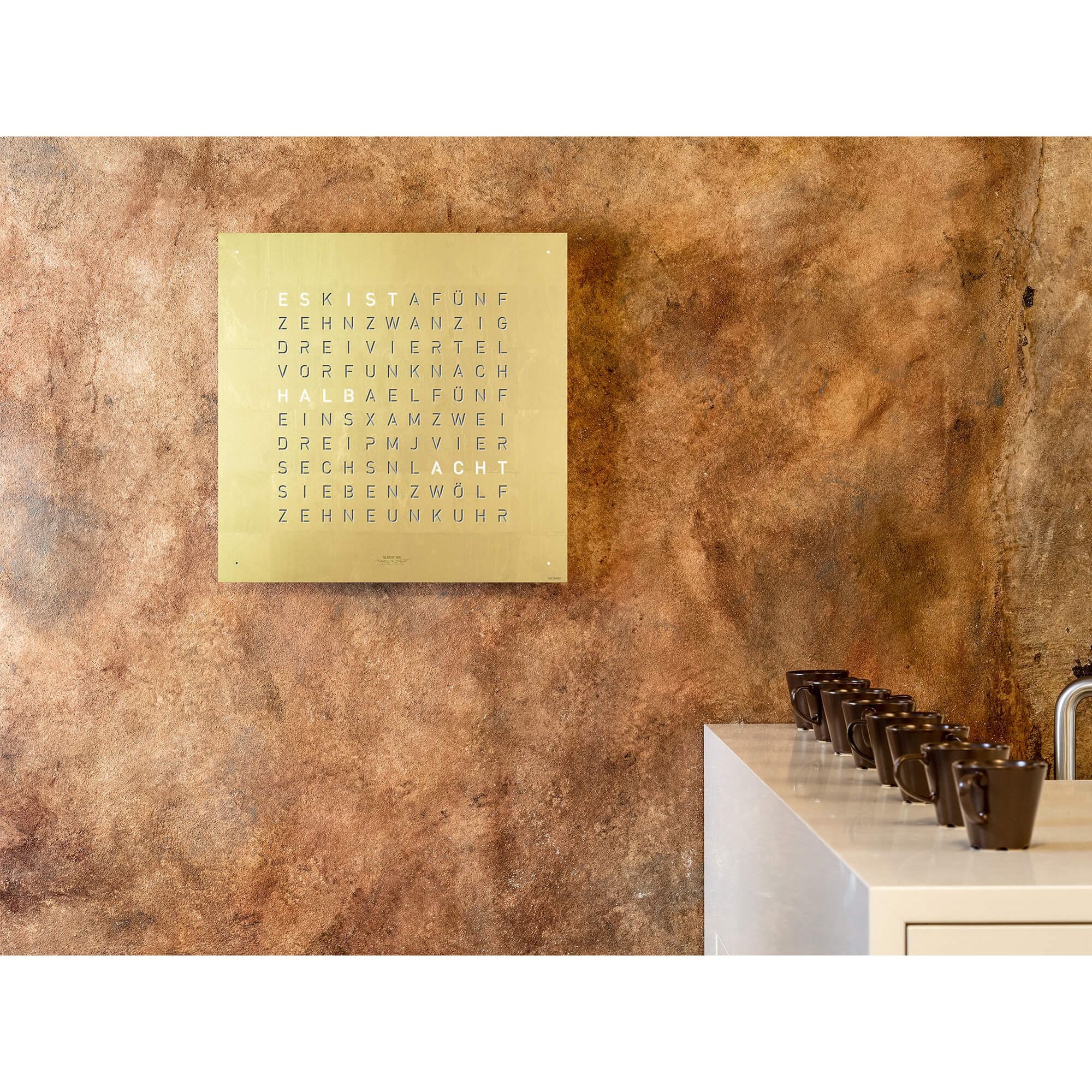 QLOCKTWO QT4GD QLOCKTWO EARTH 45 Creator's Edition Gold