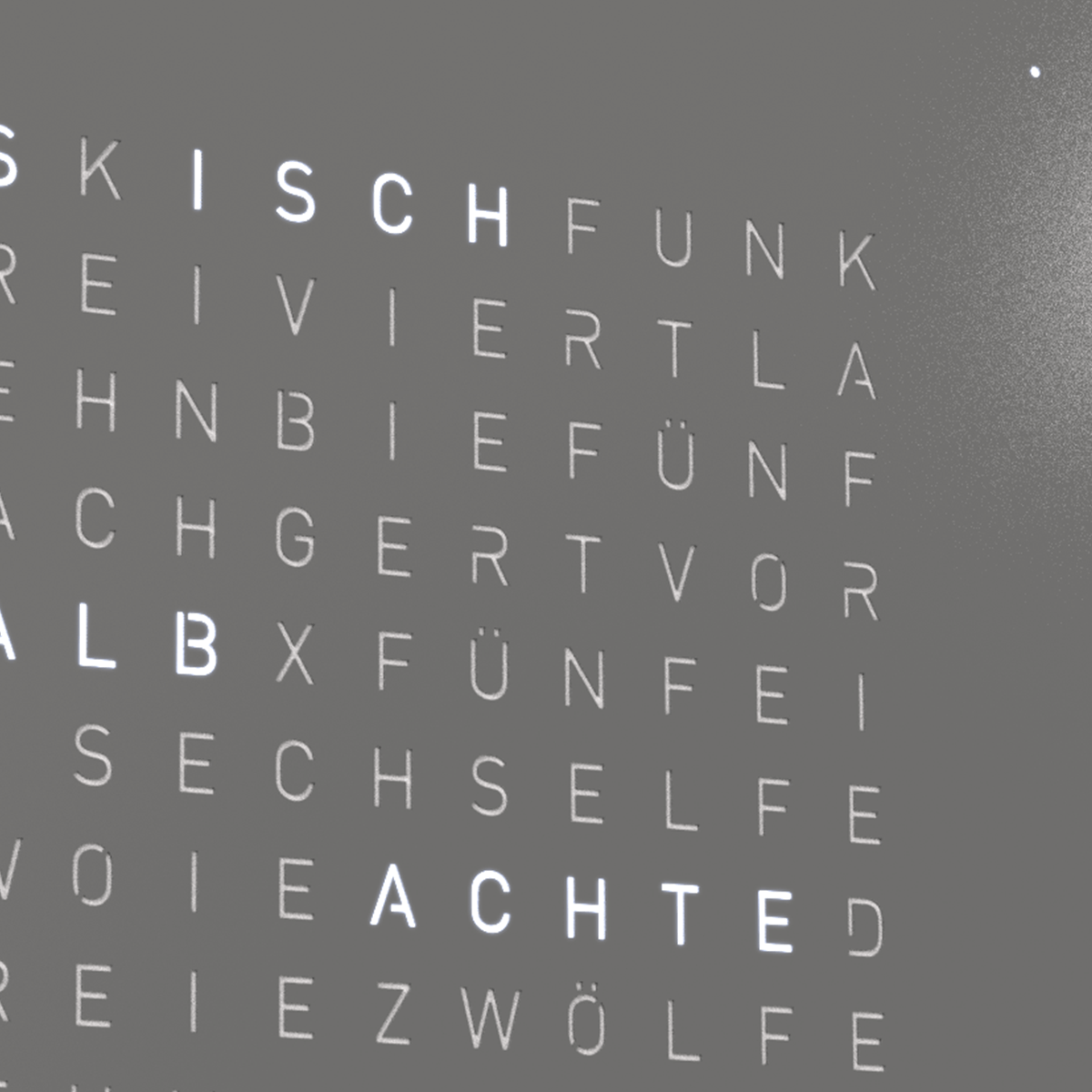 QLOCKTWO FCGRPC QLOCKTWO Earth 45 Frontcover Grey Pepper