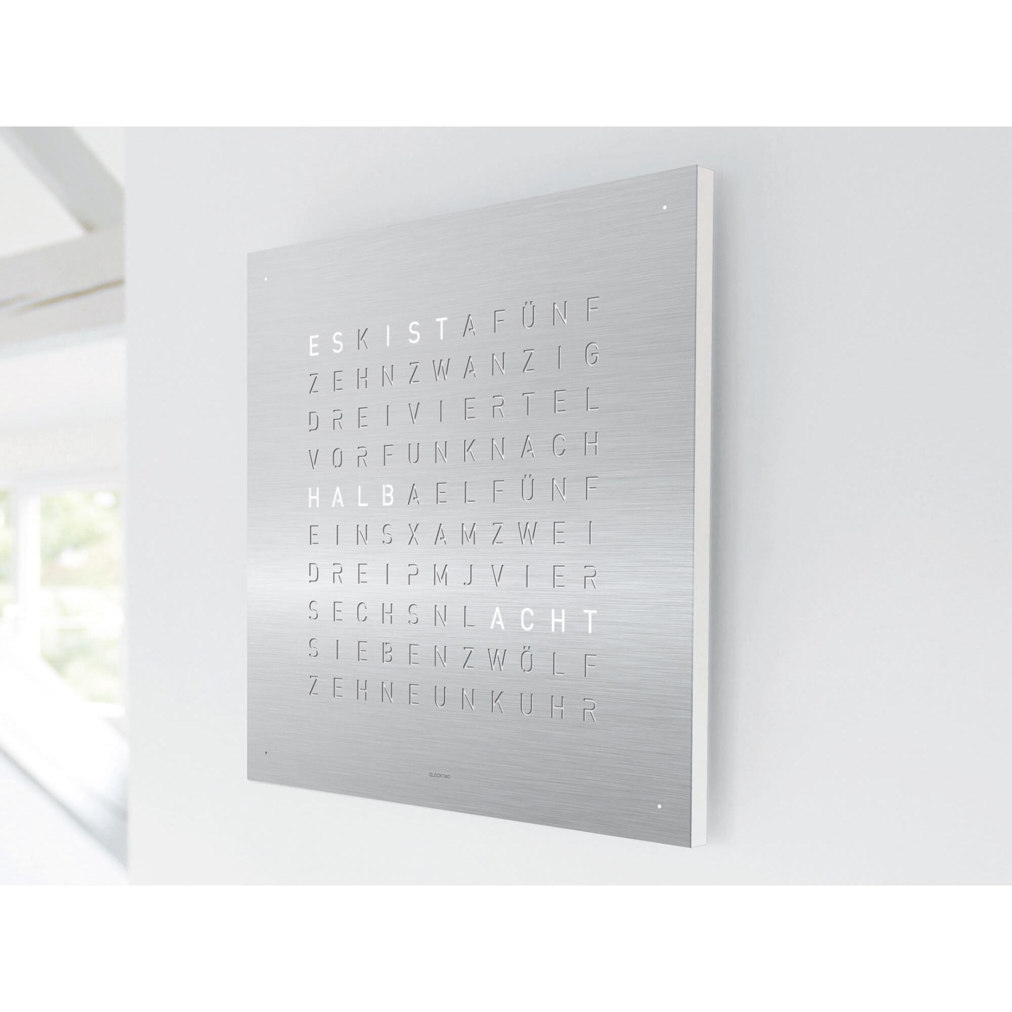 QLOCKTWO QT4SS QLOCKTWO EARTH 45 Steel Series