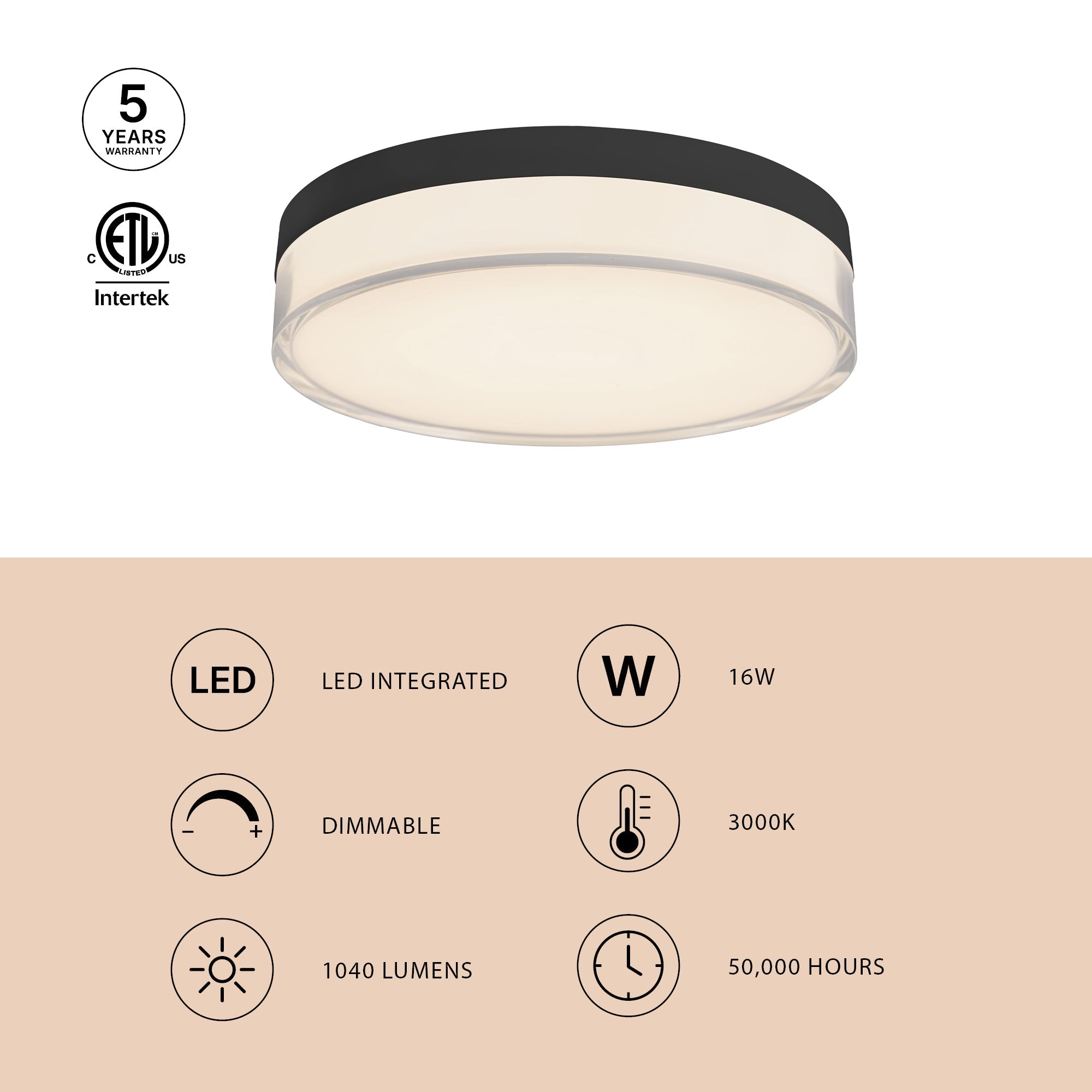 Kuzco Lighting FM7-251 Quara Flush Mount