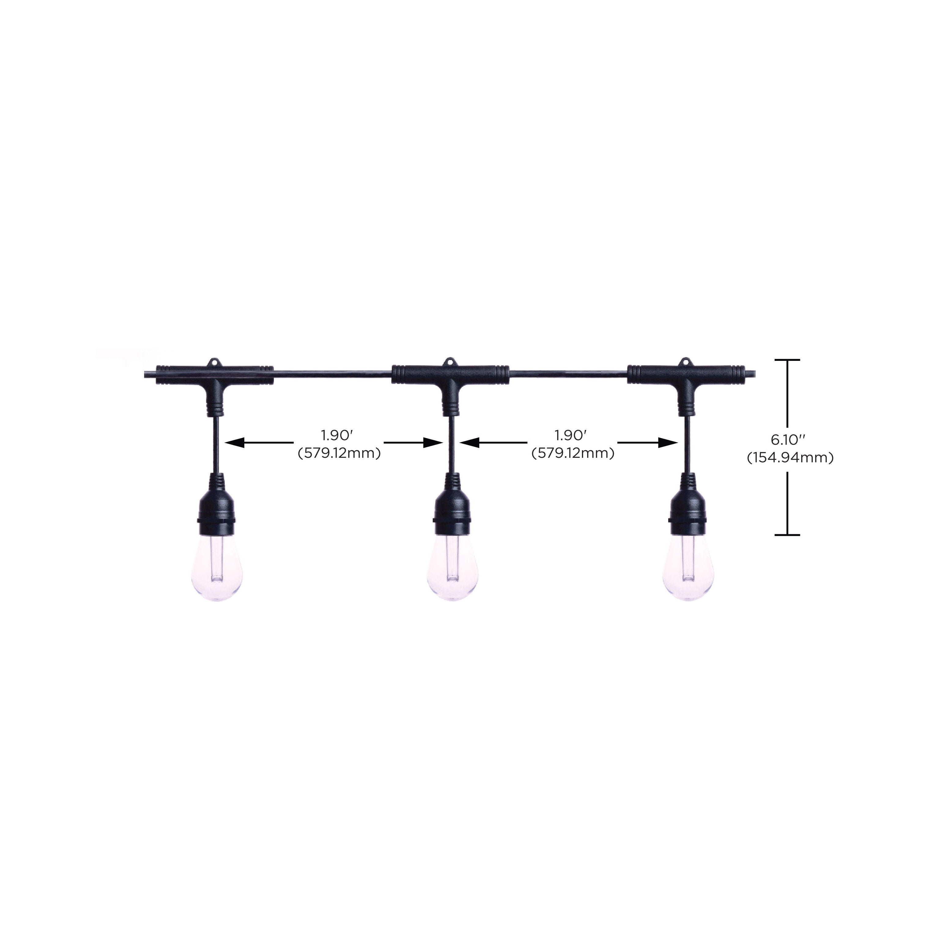 Satco Products S11190 Starfish Smart LED 24ft - 12 Light - Indoor/Outdoor String Lights