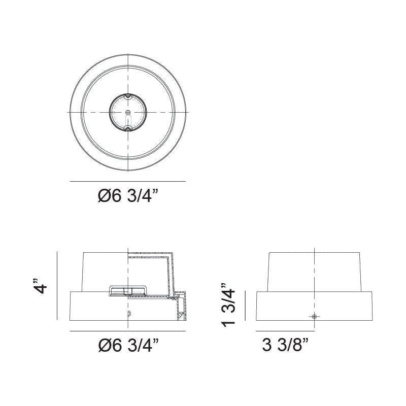 Matteo Lighting - Syvana Round LED Wall Sconce - S11401GY - Canada Light Shop