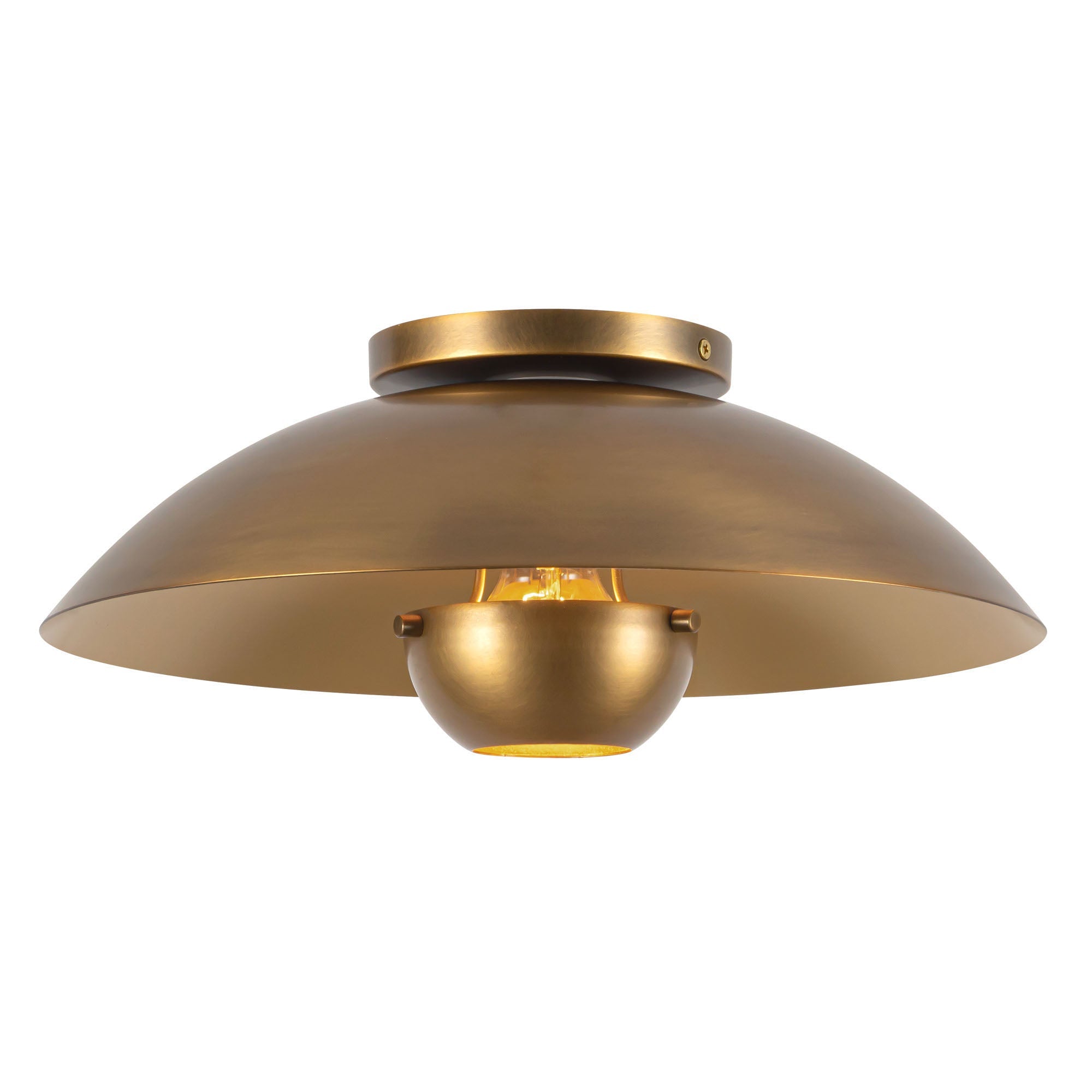 Kuzco Canada - SF11914-OP/VB - One Light Semi-Flush Mount - Umbra - Opal Glass/Vintage Brass