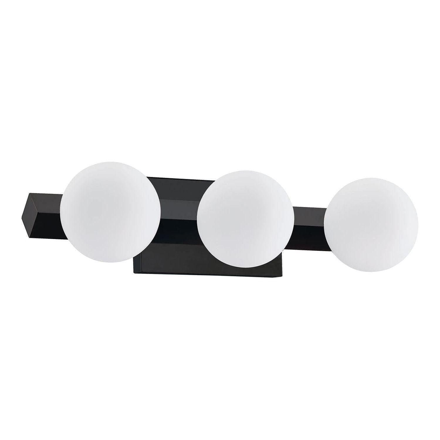 Kendal Lighting - Orbitron Vanity Light - VF8800-3L-BLK - Canada Light Shop