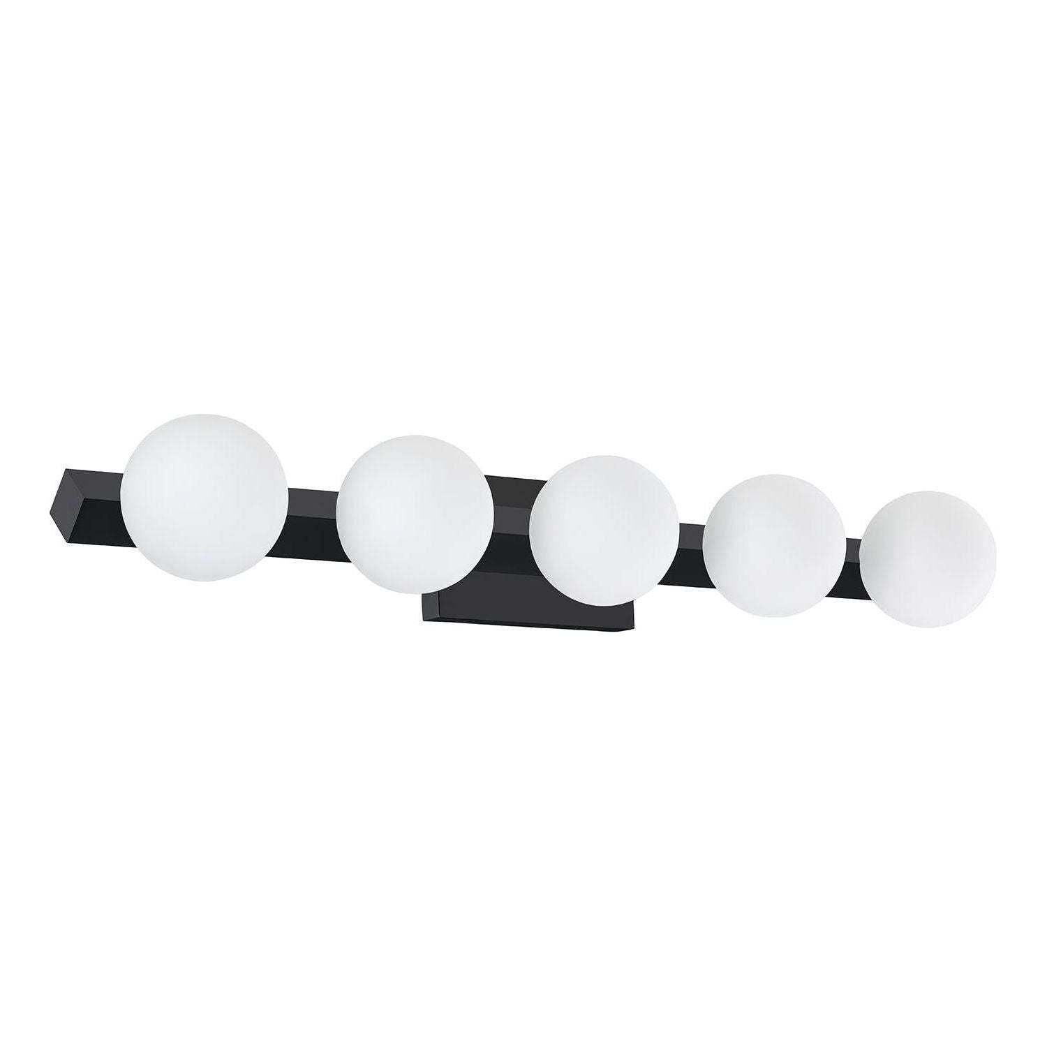 Kendal Lighting - Orbitron Vanity Light - VF8800-5L-BLK - Canada Light Shop